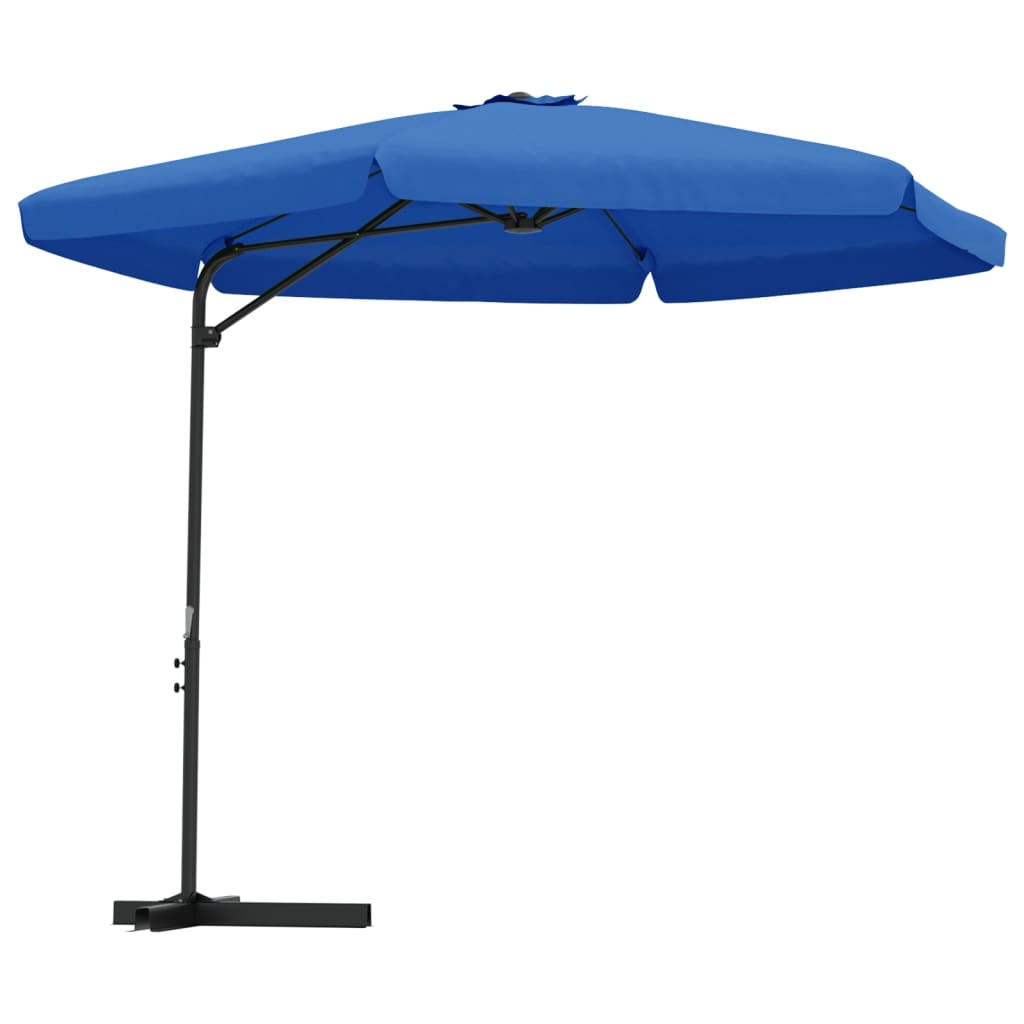 Vidaxl -Parasol mit Stahlpol 300 cm Azurblau