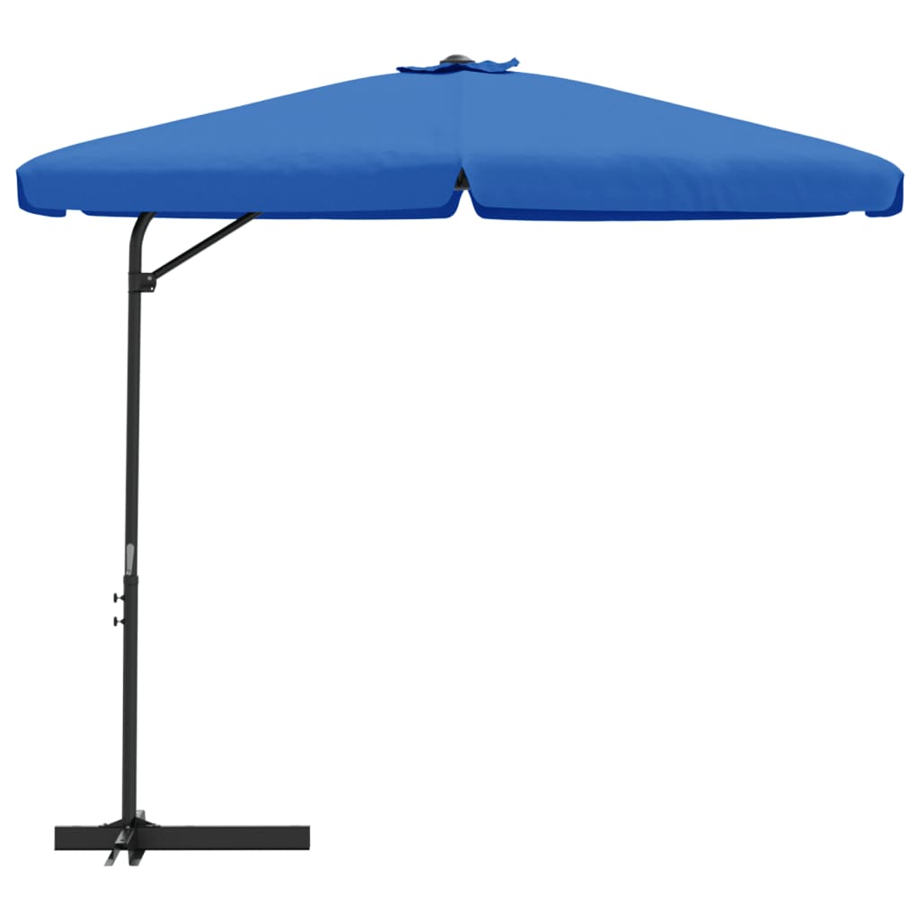 Vidaxl Parasol with steel pole 300 cm azure blue