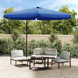 Vidaxl Parasol z jekleno palico 300 cm azure modra