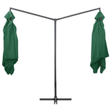 Vidaxl parasol double avec poteau en acier 250x250 cm vert