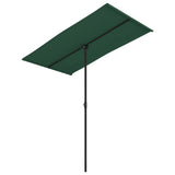 Vidaxl Parasol con poste de aluminio 180x110 cm verde