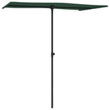 Vidaxl parasol avec poteau en aluminium 180x110 cm vert