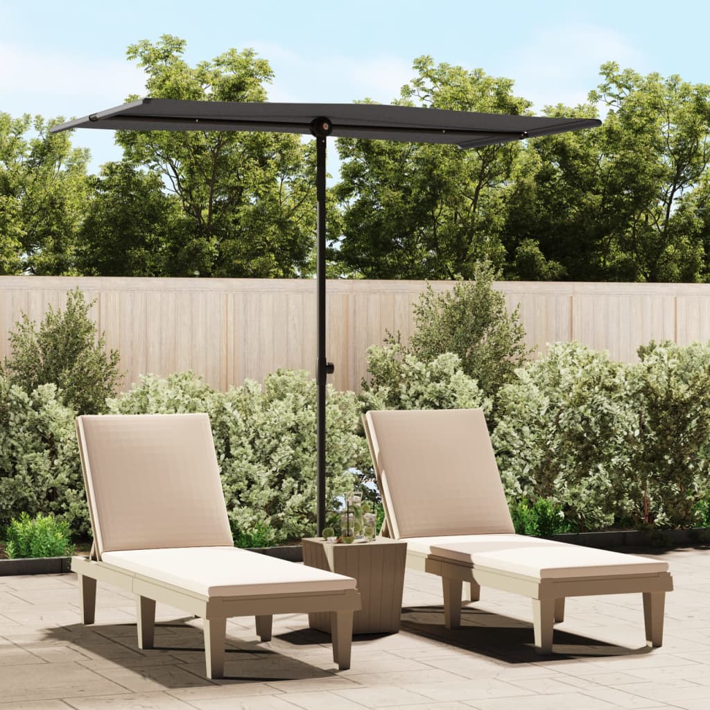 Vidaxl parasol met aluminium paal 180x110 cm antracietkleurig