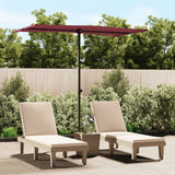 Vidaxl Parasol med aluminiumstång 180x110 cm Bourgogne Red