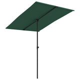 Vidaxl -parasol med aluminiumstång 2x1,5 m grön