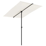 Parasol Vidaxl con poste de aluminio 2x1.5 m de arena blanca