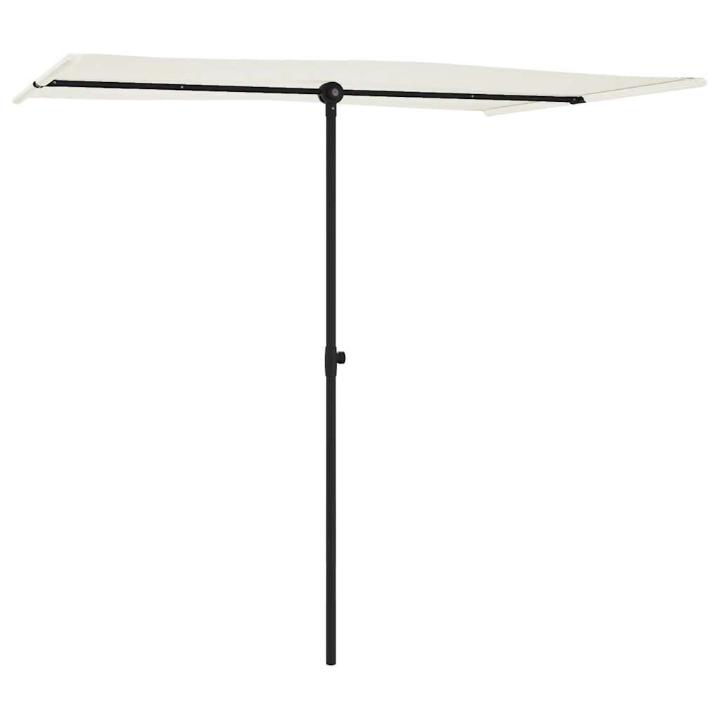 Parasol Vidaxl con poste de aluminio 2x1.5 m de arena blanca