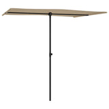 Parasol vidaxl avec poteau en aluminium 2x1,5 m taupe