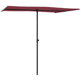 Parasol Vidaxl con poste de aluminio 2x1.5 M Burdeos rojo