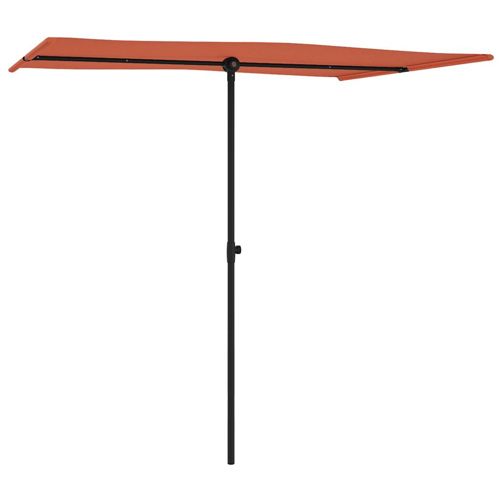 Vidaxl Parasol avec poteau en aluminium 2x1,5 m en terre cuite