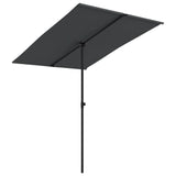 Vidaxl -Parasol mit Aluminiumpol 2x1,5 m schwarz