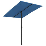 Parasol vidaxl avec poteau en aluminium 2x1,5 m azure bleu