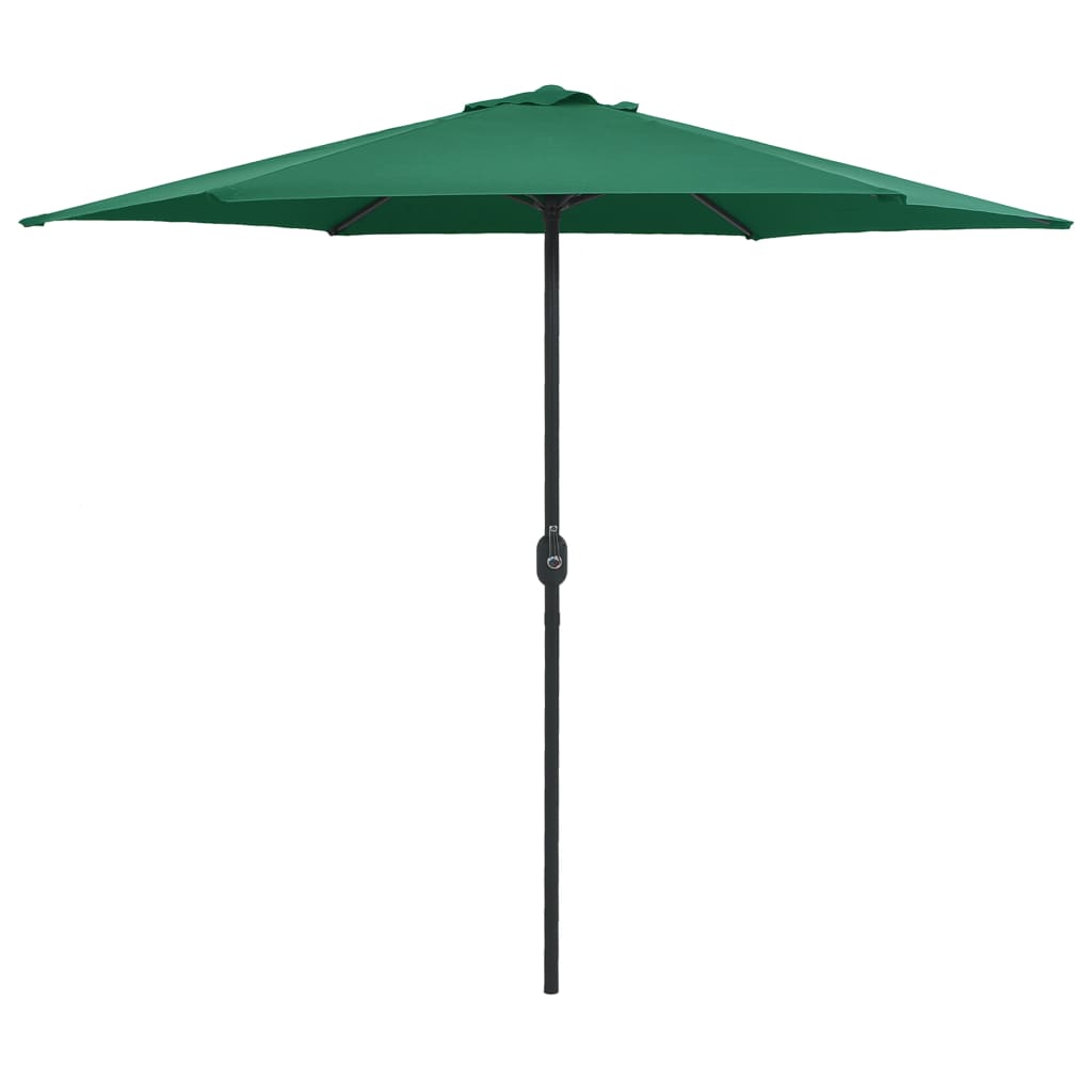 Vidaxl parasol avec poteau en aluminium 270x246 cm vert