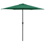 Vidaxl parasol avec poteau en aluminium 270x246 cm vert