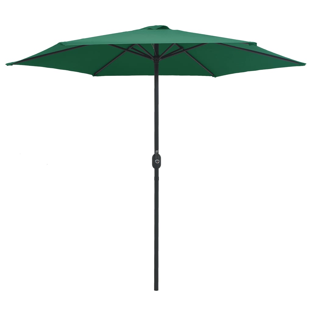 Vidaxl parasol avec poteau en aluminium 270x246 cm vert