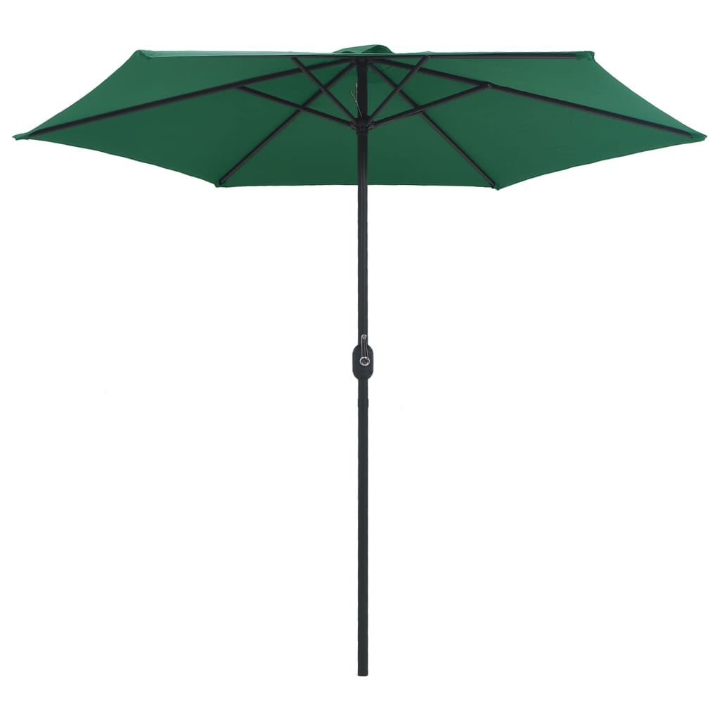 Vidaxl parasol avec poteau en aluminium 270x246 cm vert