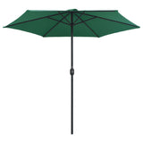 Vidaxl parasol avec poteau en aluminium 270x246 cm vert