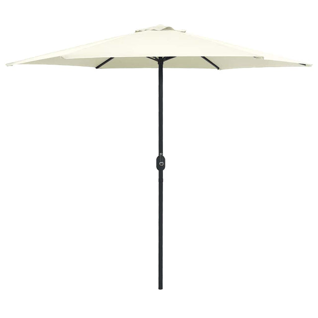 Vidaxl parasol met aluminium paal 270x246 cm zandwit