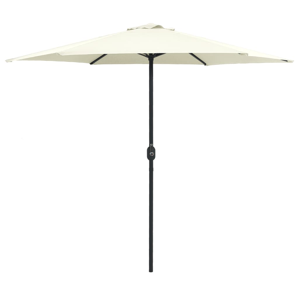 Vidaxl -parasol med aluminiumstang 270x246 cm sandhvit