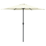 Vidaxl parasol avec poteau en aluminium 270x246 cm sableux blanc