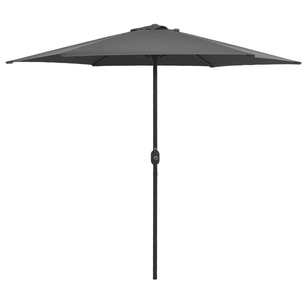 Vidaxl parasol met aluminium paal 270x246 cm antracietkleurig