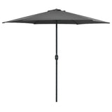 Vidaxl parasol avec poteau en aluminium 270x246 cm anthracite -colored