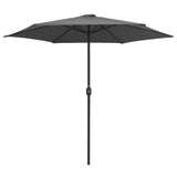 Parasol Vidaxl con poste de aluminio 270x246 cm de antracita