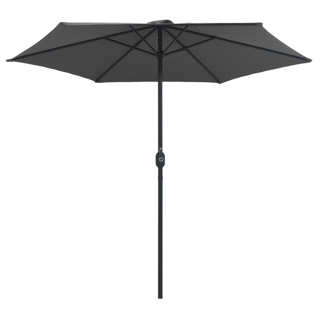 Vidaxl Parasol with aluminum pole 270x246 cm anthracite -colored