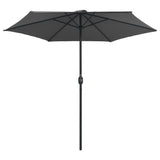 Vidaxl parasol avec poteau en aluminium 270x246 cm anthracite -colored