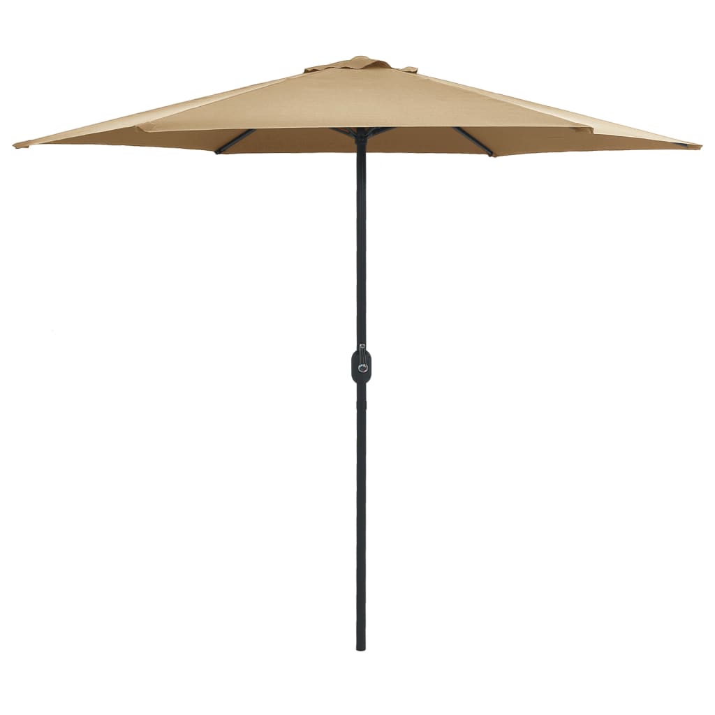 Vidaxl Parasol with aluminum pole 270x246 cm Taupe