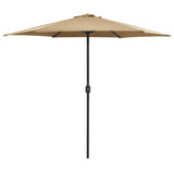 Vidaxl -parasol med aluminiumstang 270x246 cm taupe