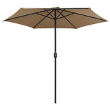 Vidaxl parasol avec poteau en aluminium 270x246 cm taupe