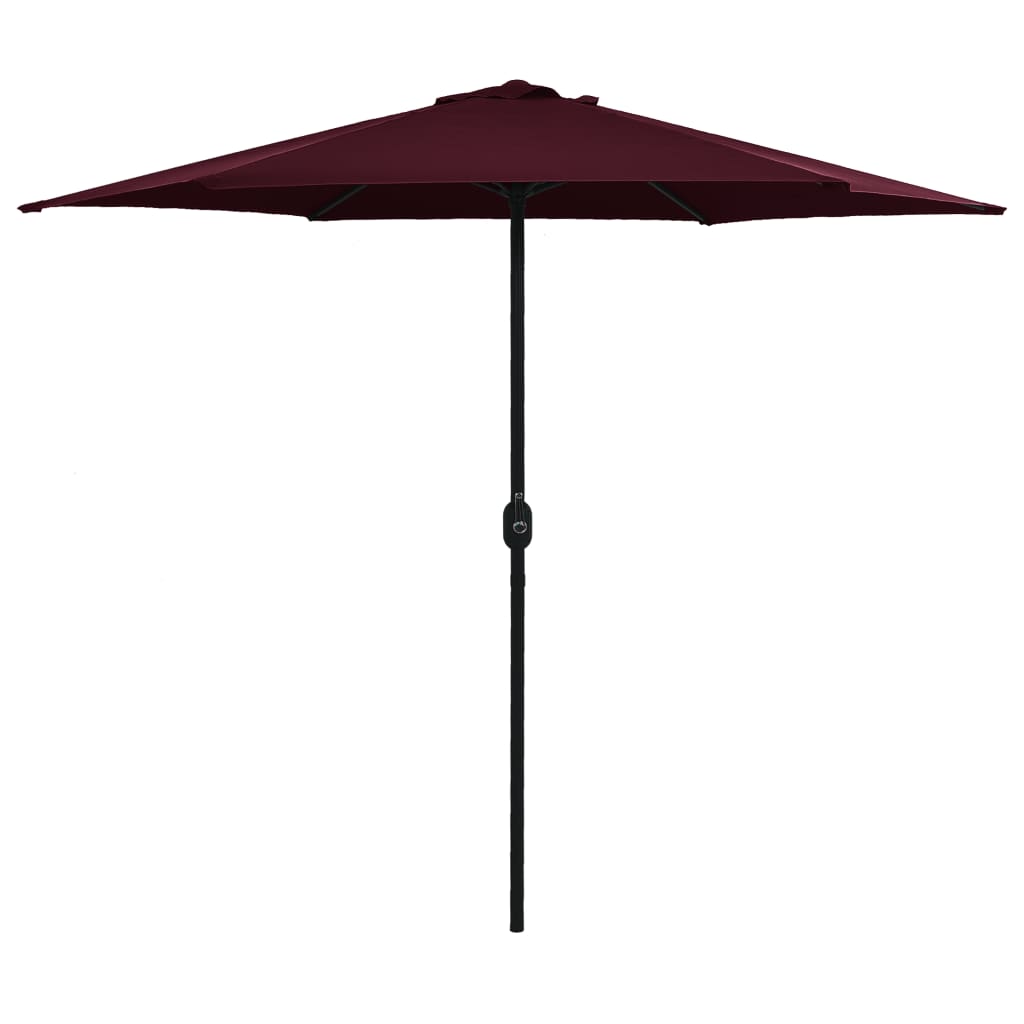 Parasol Vidaxl con poste de aluminio 270x246 cm Burdeos rojo