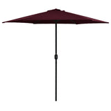 Vidaxl parasol avec poteau en aluminium 270x246 cm Bordeaux rouge