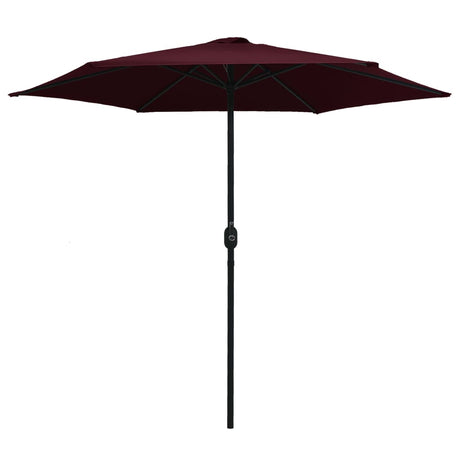 Vidaxl parasol met aluminium paal 270x246 cm bordeauxrood