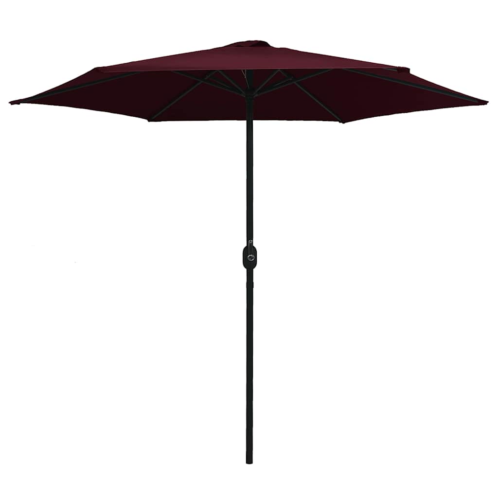 Vidaxl parasol met aluminium paal 270x246 cm bordeauxrood