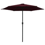 Vidaxl parasol met aluminium paal 270x246 cm bordeauxrood
