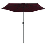 Vidaxl Parasol z aluminijastim drogom 270x246 cm Bordeaux Red