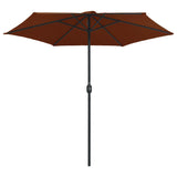 Vidaxl Parasol avec poteau en aluminium 270x246 cm en terre cuite