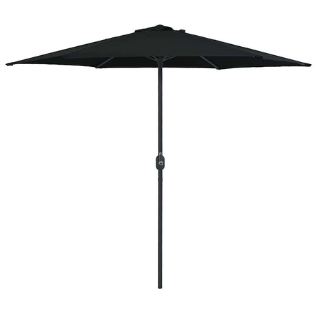 Vidaxl parasol met aluminium paal 270x246 cm zwart