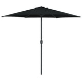 Parasol Vidaxl con poste de aluminio 270x246 cm negro