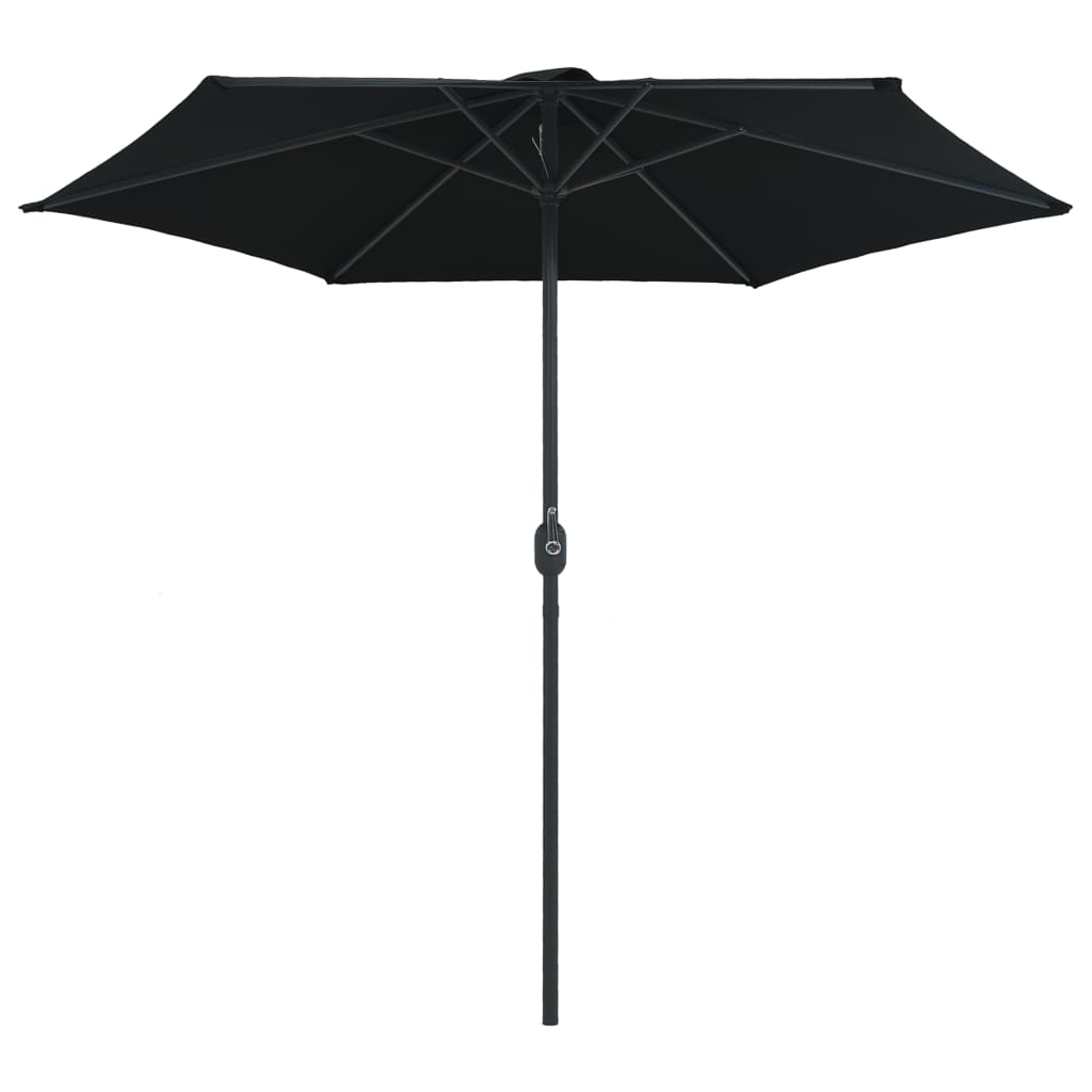 Vidaxl -Parasol mit Aluminiumpol 270x246 cm Schwarz