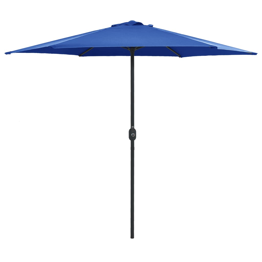 Vidaxl parasol avec poteau en aluminium 270x246 cm bleu azure