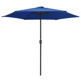 Vidaxl parasol avec poteau en aluminium 270x246 cm bleu azure