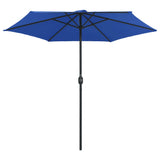 Vidaxl Parasol z aluminijastim drogom 270x246 cm azure modra