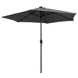 Vidaxl -Parasol mit LED -Beleuchtung und Aluminiumpol 270 cm Anthrazit