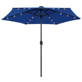 Vidaxl Parasol con iluminación LED y poste de aluminio 270 cm azul azul