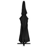 Vidaxl Parasol with aluminum pole 500 cm Black