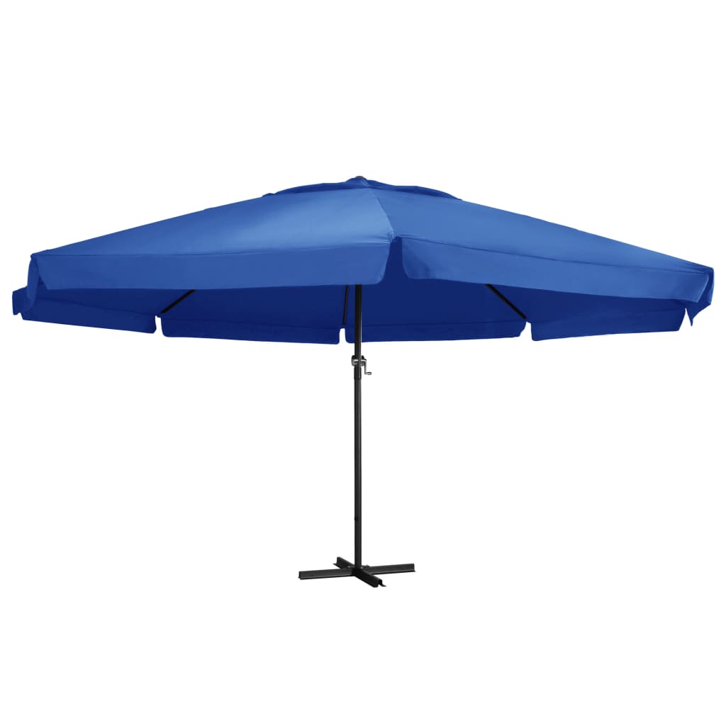 Vidaxl -Parasol mit Aluminiumpol 500 cm Azurblau