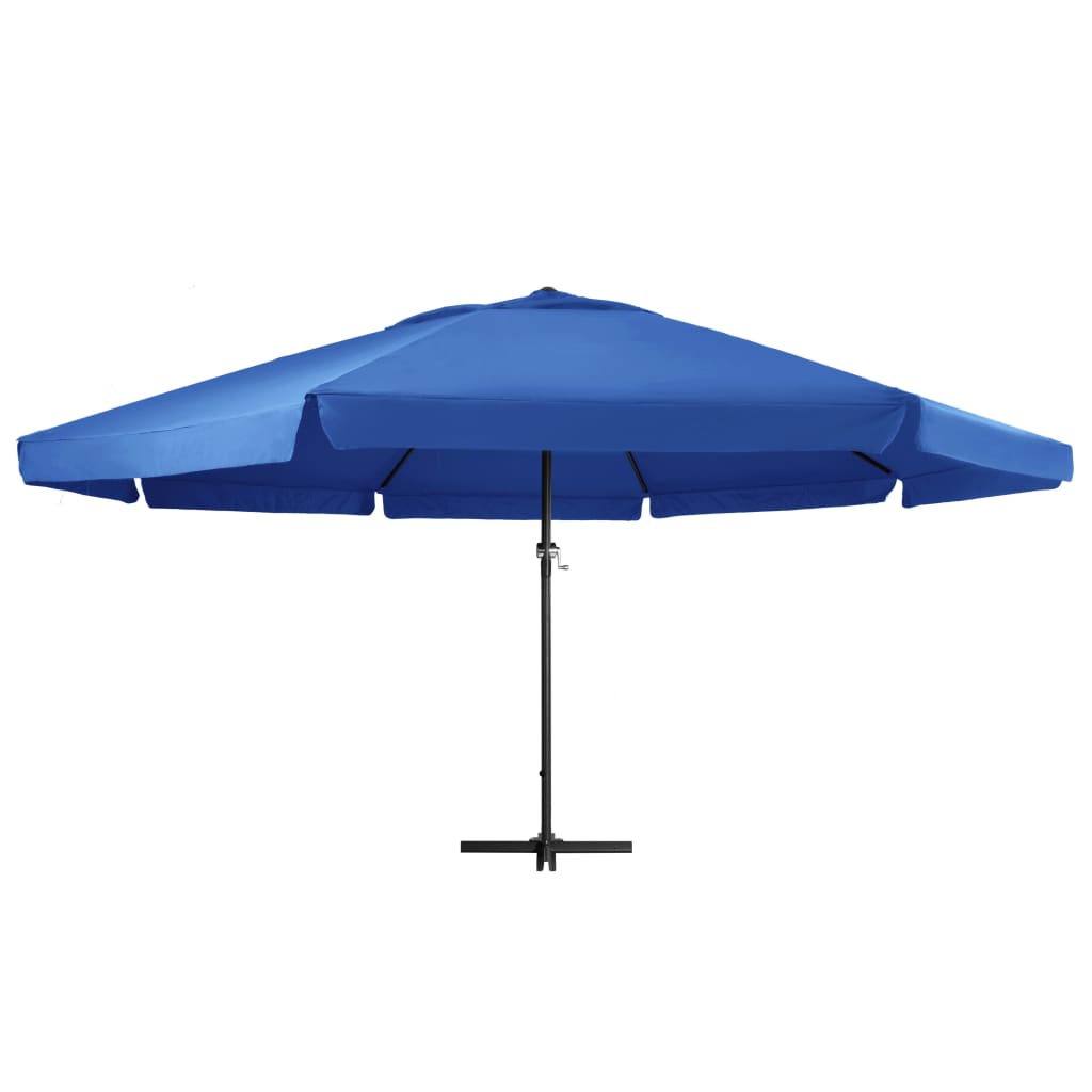 Parasol Vidaxl con polo de aluminio 500 cm azul azul